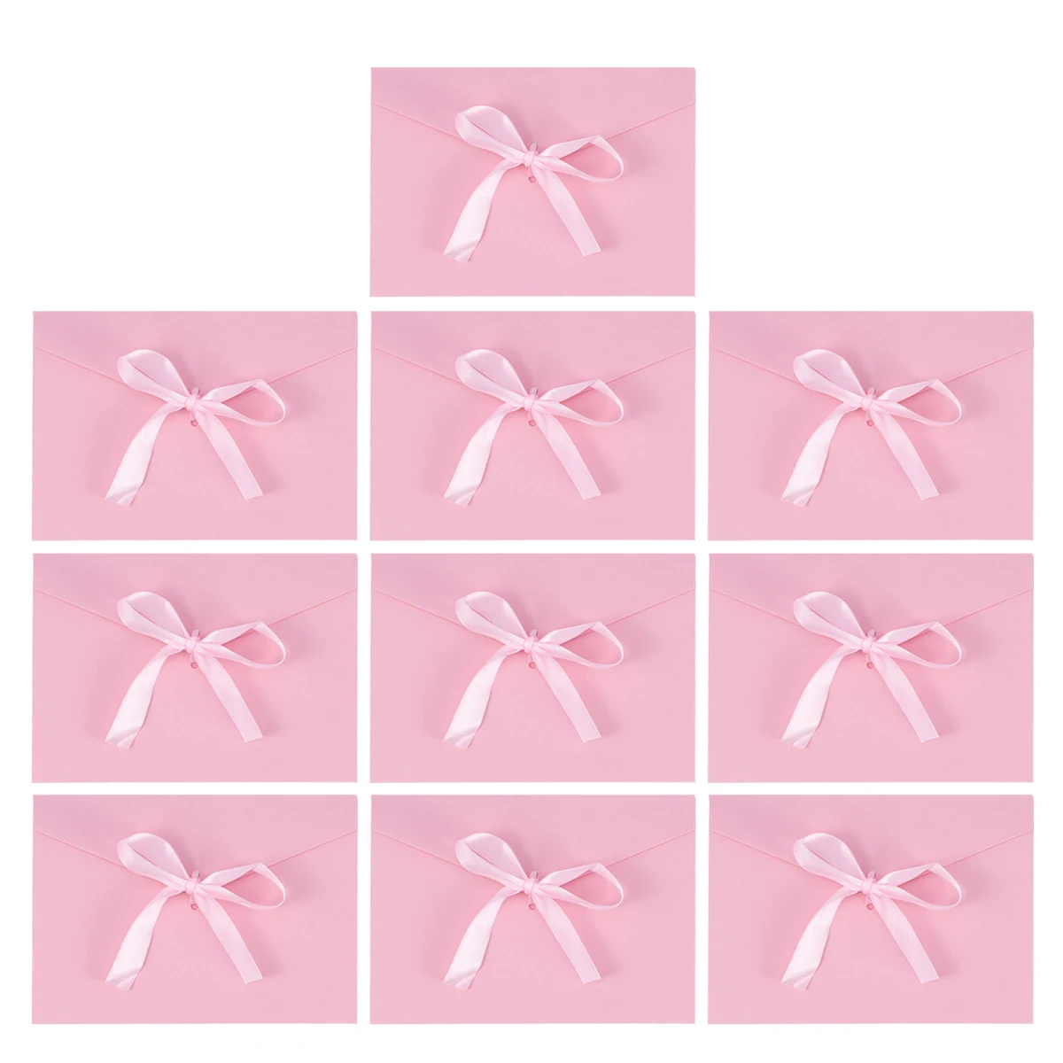 

10 pcs 17.5X12.5Cm Retro Flap Envelopes Kraft Paper Ribbon Design Wedding Baby Shower Birthday Party Blank Creative Bow Wrapping