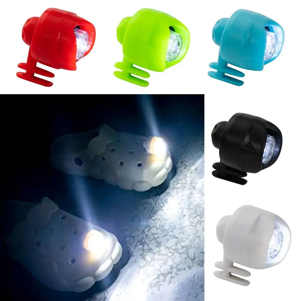 1PC Funny Shoe Accessories Running Rechargeable Small Lights Shoes Decoration Clog Sandals Headlights For Croc Shoes Charms