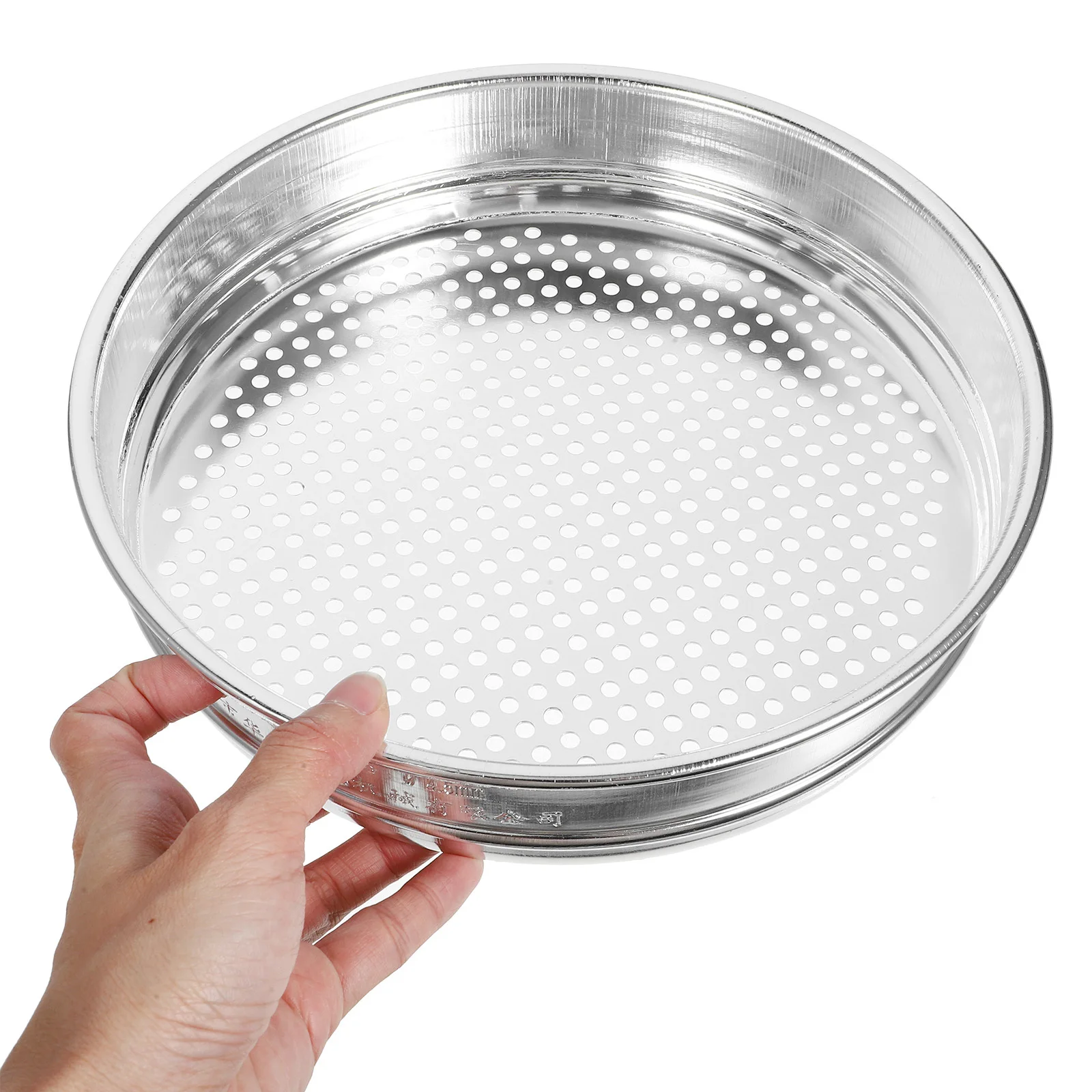 

1pcs Grain Sieve Stainless Steel Round Screen For Rice Inspection Cereals Sifting Kitchen Gadget Home Use Metal Strainer