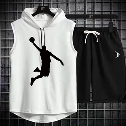 Sudadera con capucha muscular para hombre, chaleco sin mangas para culturismo, camisa de entrenamiento para gimnasio, chaleco de Fitness de alta calidad, traje de sudadera de Hip Hop, novedad de verano
