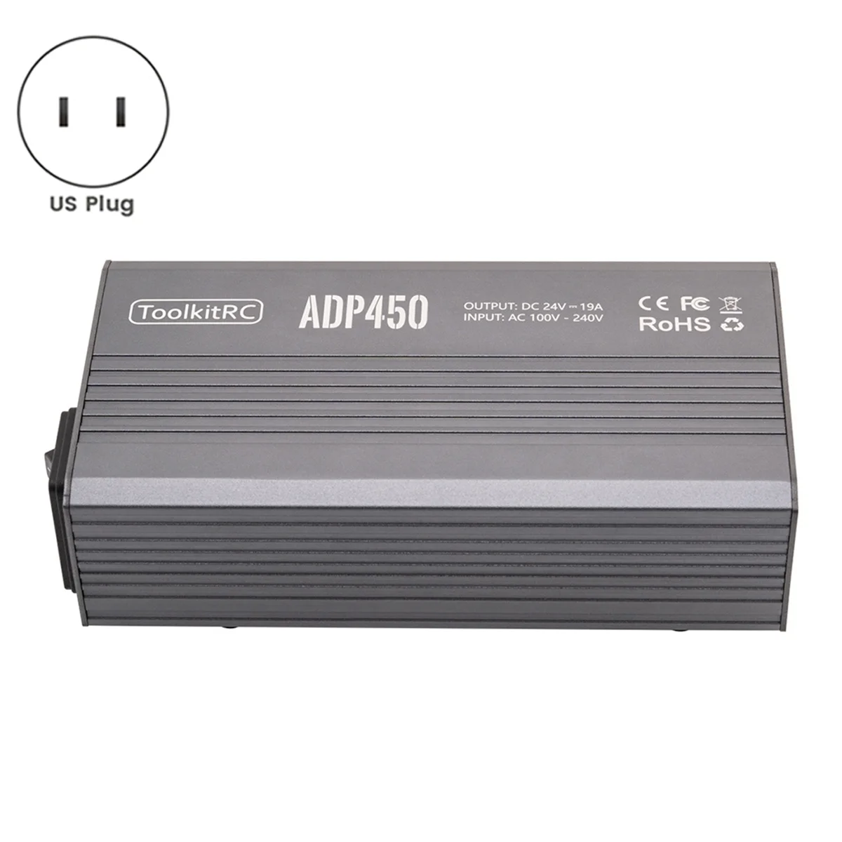 محول طاقة ADP450 AC 450W 24V 19A مع مخرج XT60 متوافق مع شواحن M8D وM6D وM8P وM9 بقابس أمريكي