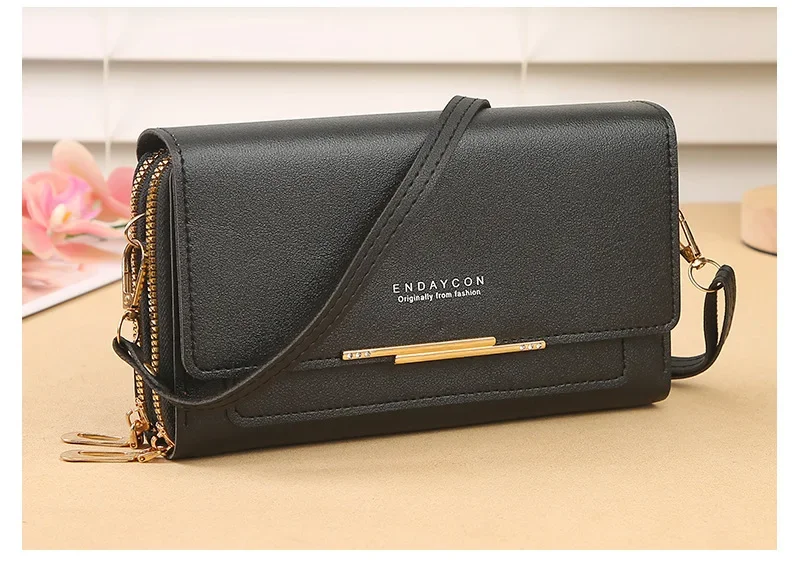 Mittelgroße Damen-Geldbörse – wandelbare Schultertasche mit Münzfach, multifunktionales Design – Detail 13