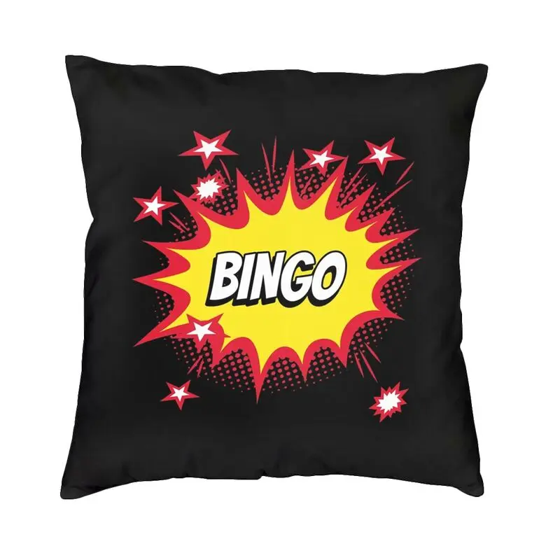 Best Play Bingo Cushion Cover 45x45cm Paper Game Soft Nordic Pillow Case Decor Home