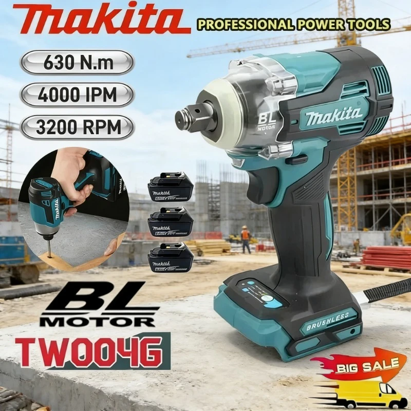 

Makita TW004G 630N.m Brushless Cordless Screwdriver Rechargable Drill Driver For Makita 18V Battery Power Tool
