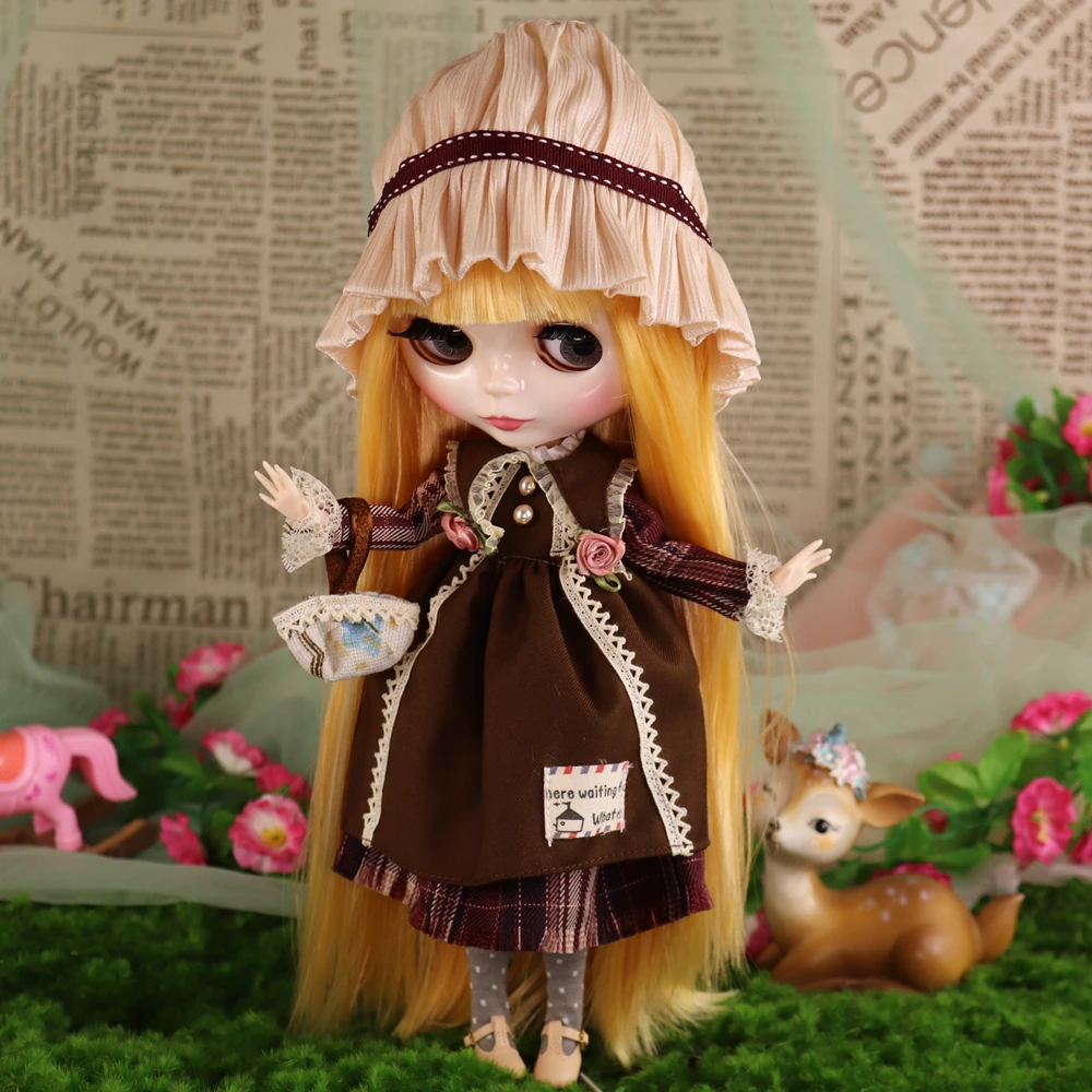ICY DBS ブライスドール プリンセスドレス レインボーヘアカラー フェアスキン マットフェイス 30cm BJDドール 服付き 女の子向け フェスティバルギフト