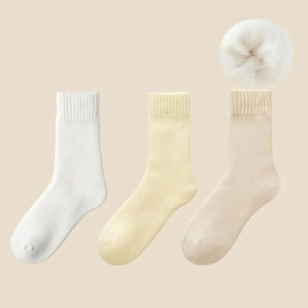 Winter Warmer Polyester Cotton Winter Warmer Thicken Sock Thermal Wool Medium Tube Sock Sleeping Socks Seamless Keep Warm Tool