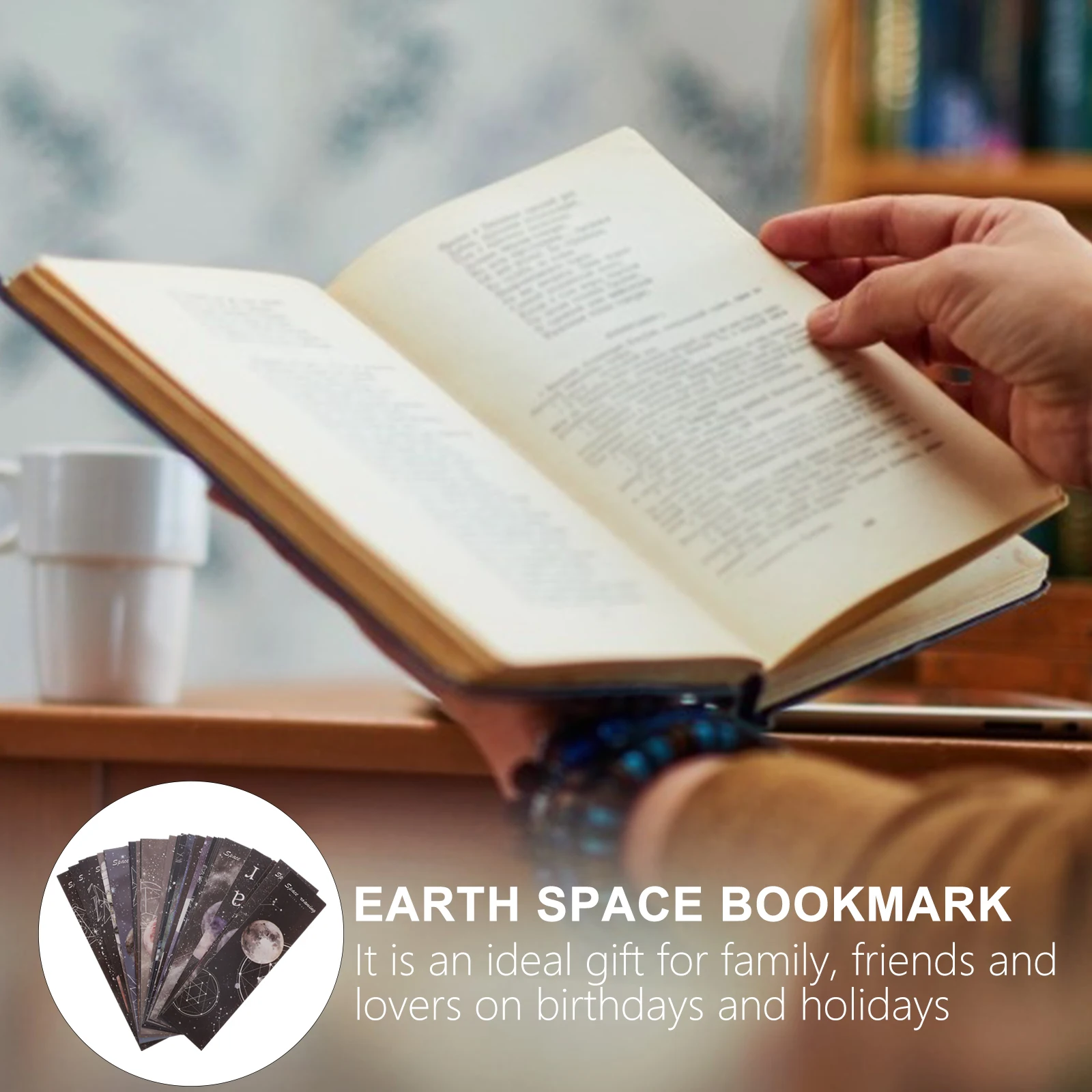 Segnalibri a tema spaziale da 60 pezzi Carta di alta qualità Stampa trasparente Colore brillante Regalo per studenti Collezione di segnalibri Regalo per le vacanze in famiglia