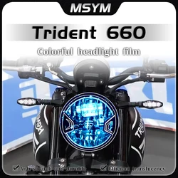 For Triumph Trident 660 TRIDENT660 Headlight film transparent protective film smoked black light film modification accessories