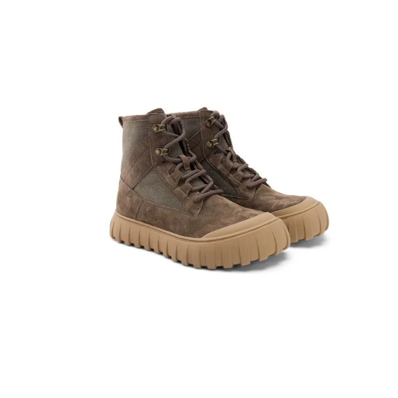 

Женские осенне-зимние популярные короткие ботинки на шнуровке из Южной Кореи 2025 года, подошва с большой головкой на шнуровке