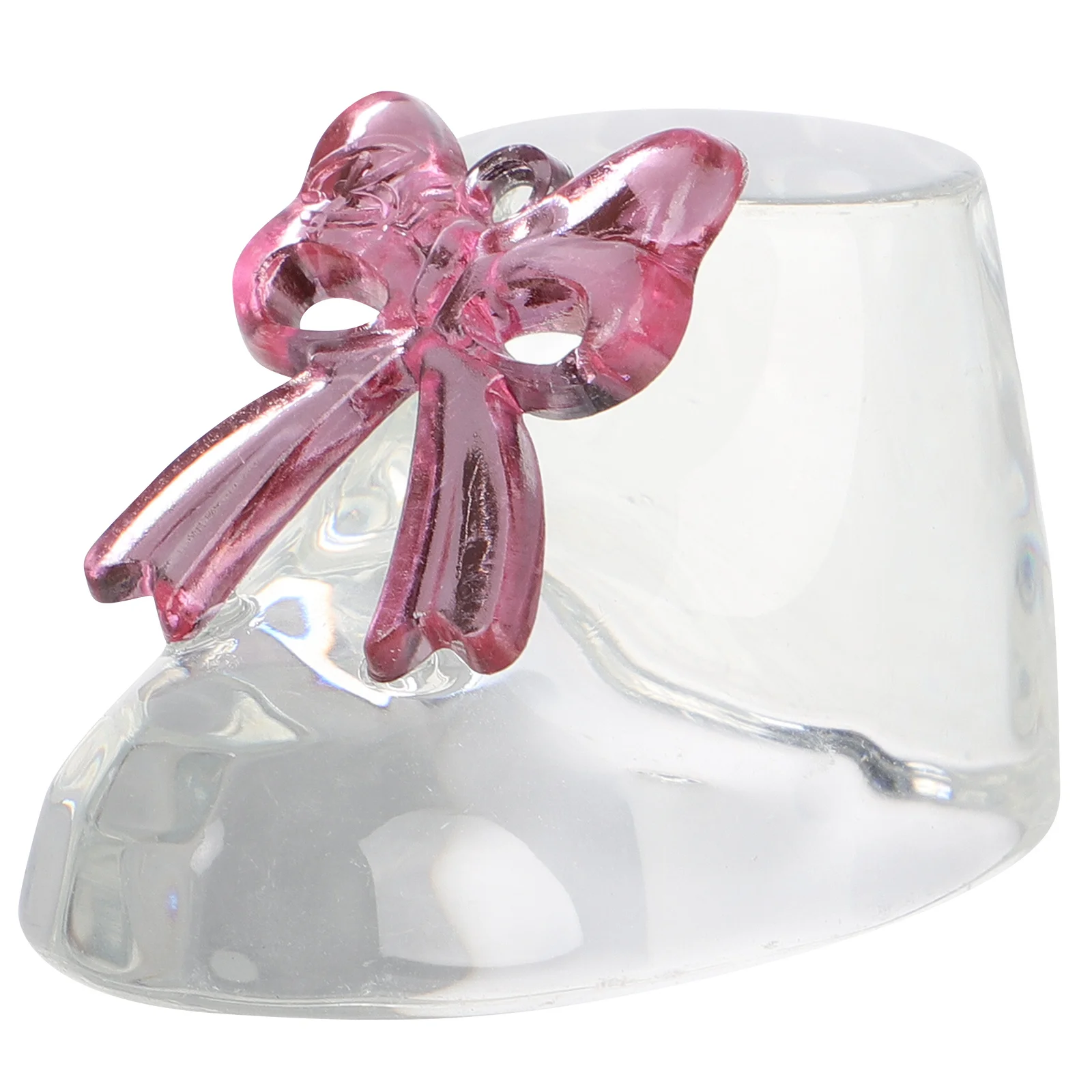 

Crystal Baby Shoe Bow Baby Shower Wedding Festival Decor Clear Mini Shoe Ornament Desktop Table Decoration Photo Prop