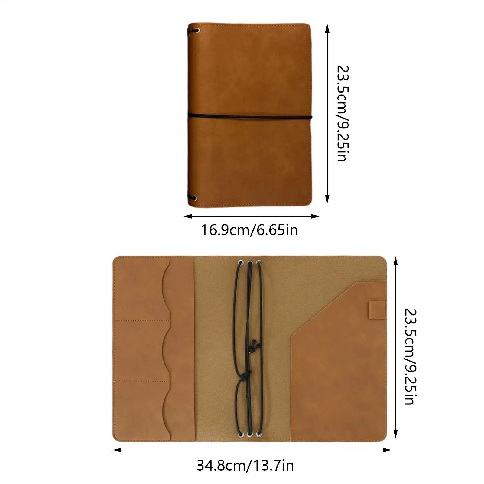 A5 Notebook Cover Vintage PU Leather Journal Protective Sleeve Planner Protective Sleeve for Journalers Writers Students - view 6