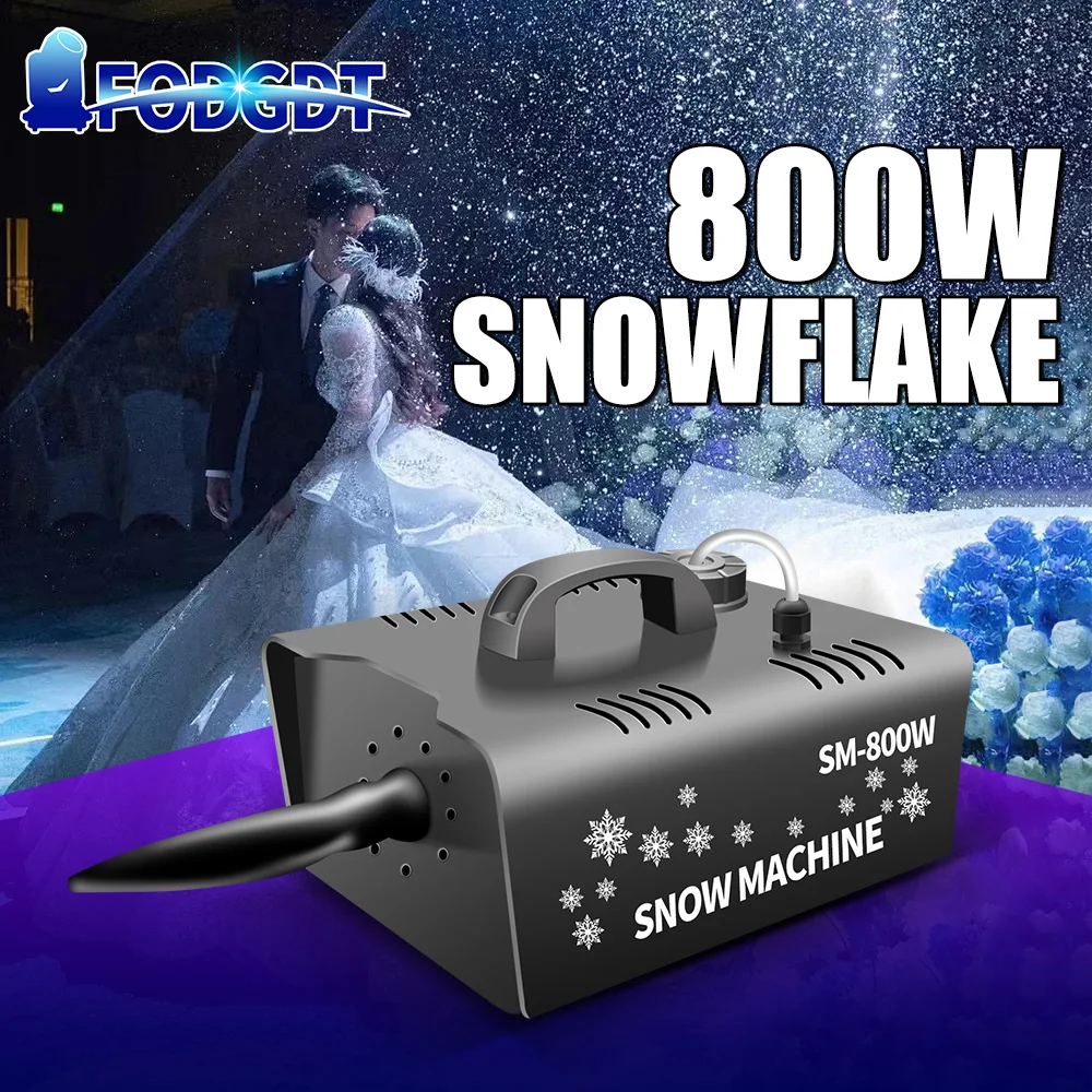 Snow Maker Snowflake Making 800W Artificial Snow Making High Output Snow Machine Remote Control Snowmaker for Party Wedding