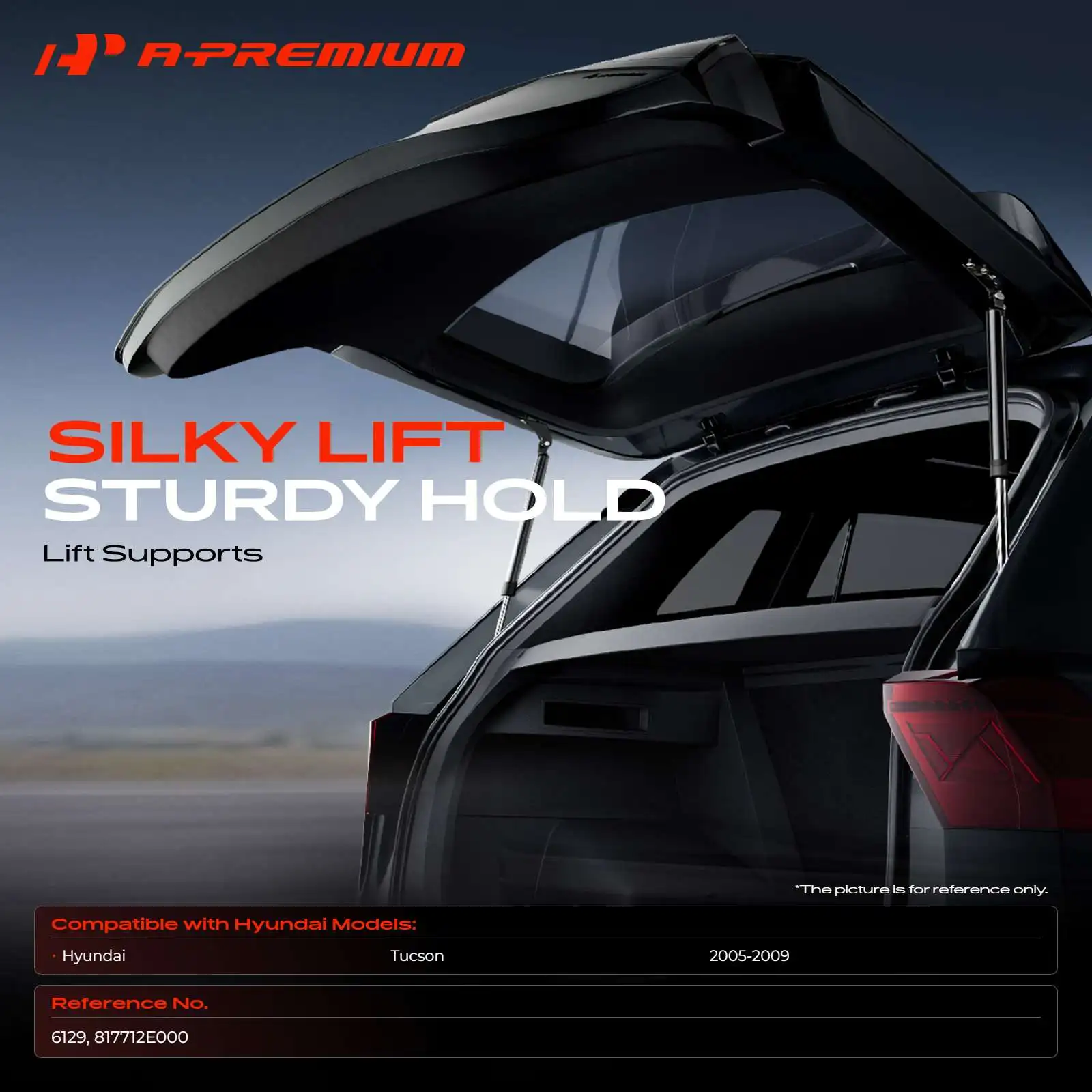 A-Premium 2Pcs Rear Tailgate Lift Supports Shocks Struts for Hyundai Tucson 2005-2009