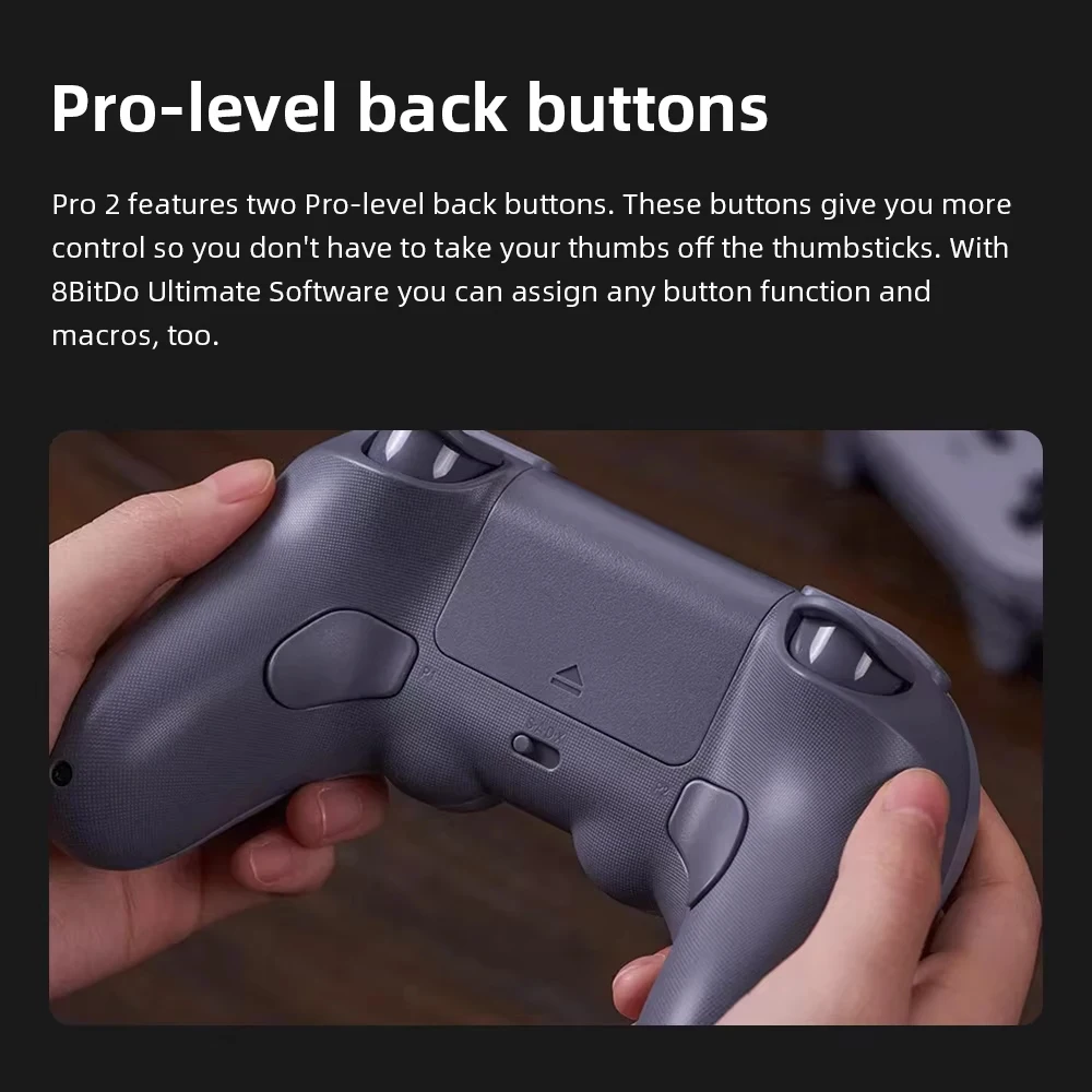 8BitDo New Pro 2 Bluetooth Gamepad with Hall Effect Joystick for Nintendo Switch, PC, macOS, Android, Steam Deck & Raspberry Pi