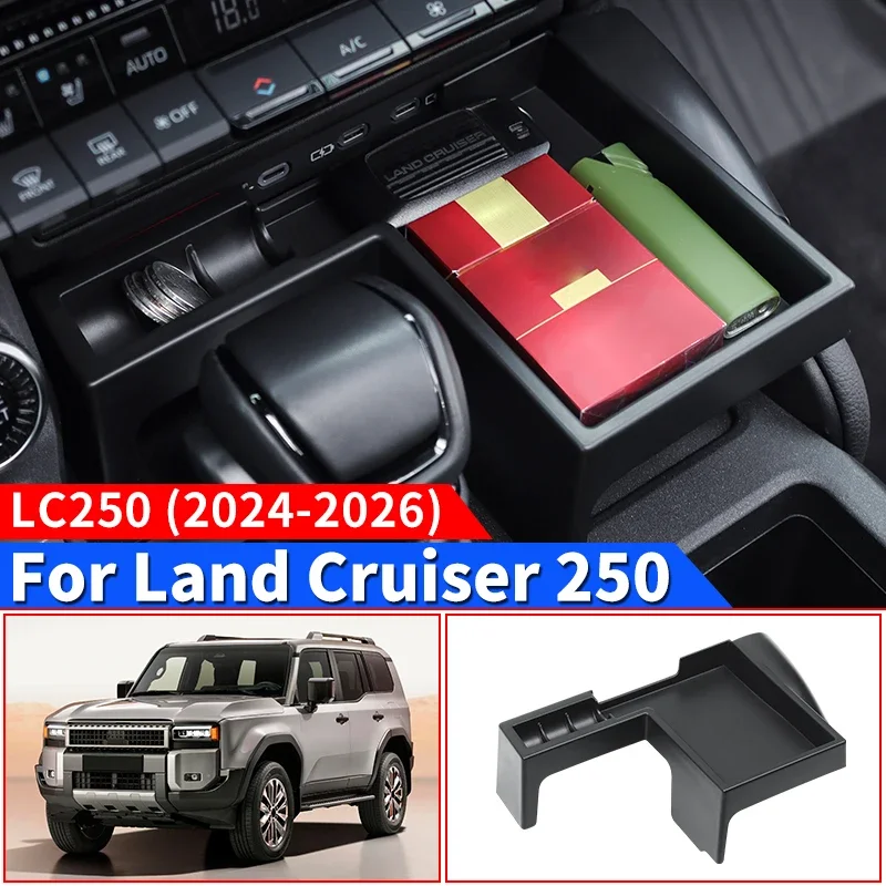 

Для Toyota LC250 Land Cruiser j250 Prado 250 Series 2024 2025 ящик для хранения центрального управления черный интерьер обновленные аксессуары