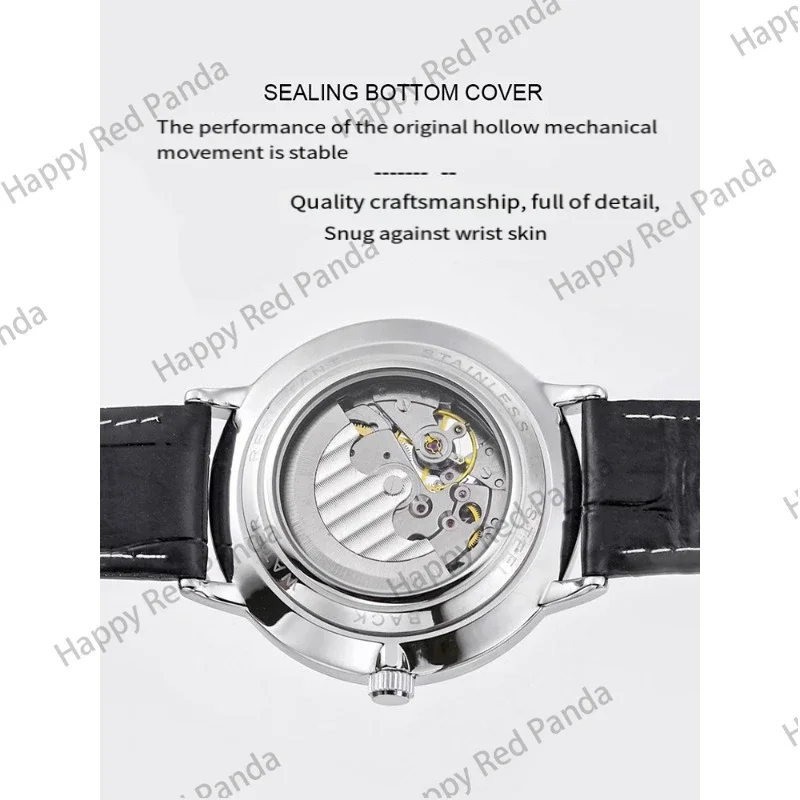 Ultra-thin pure mechanical watch men's automatic hollow waterproof watch men's