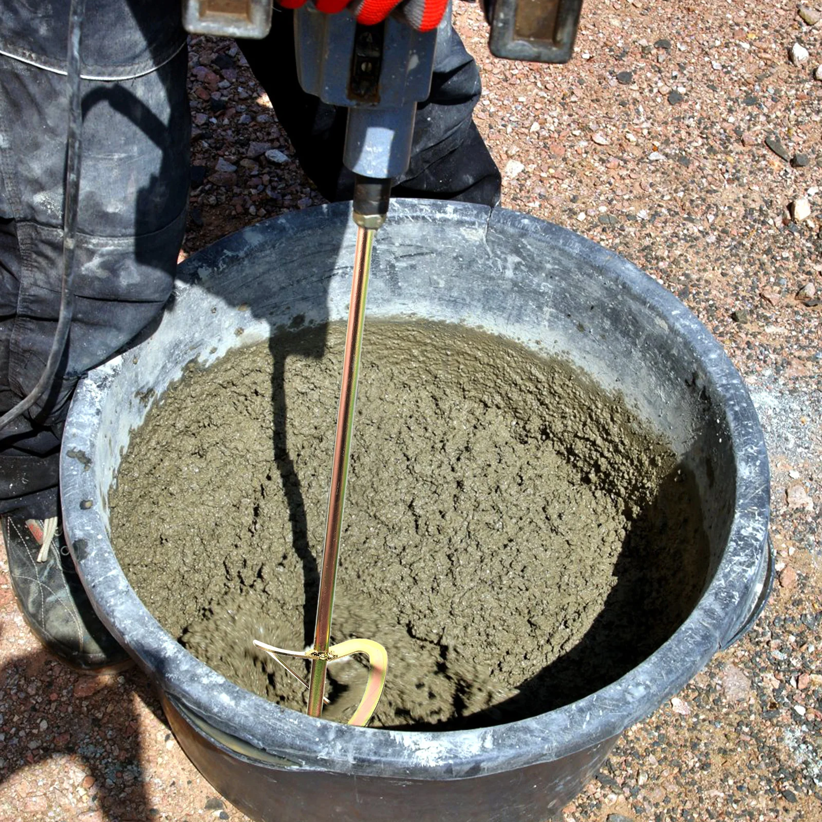 

Cement Mixer Electric Drill Stirring Rods Replacement Paddle Tools High Efficiency Long Attachment Paint Mortar Concrete