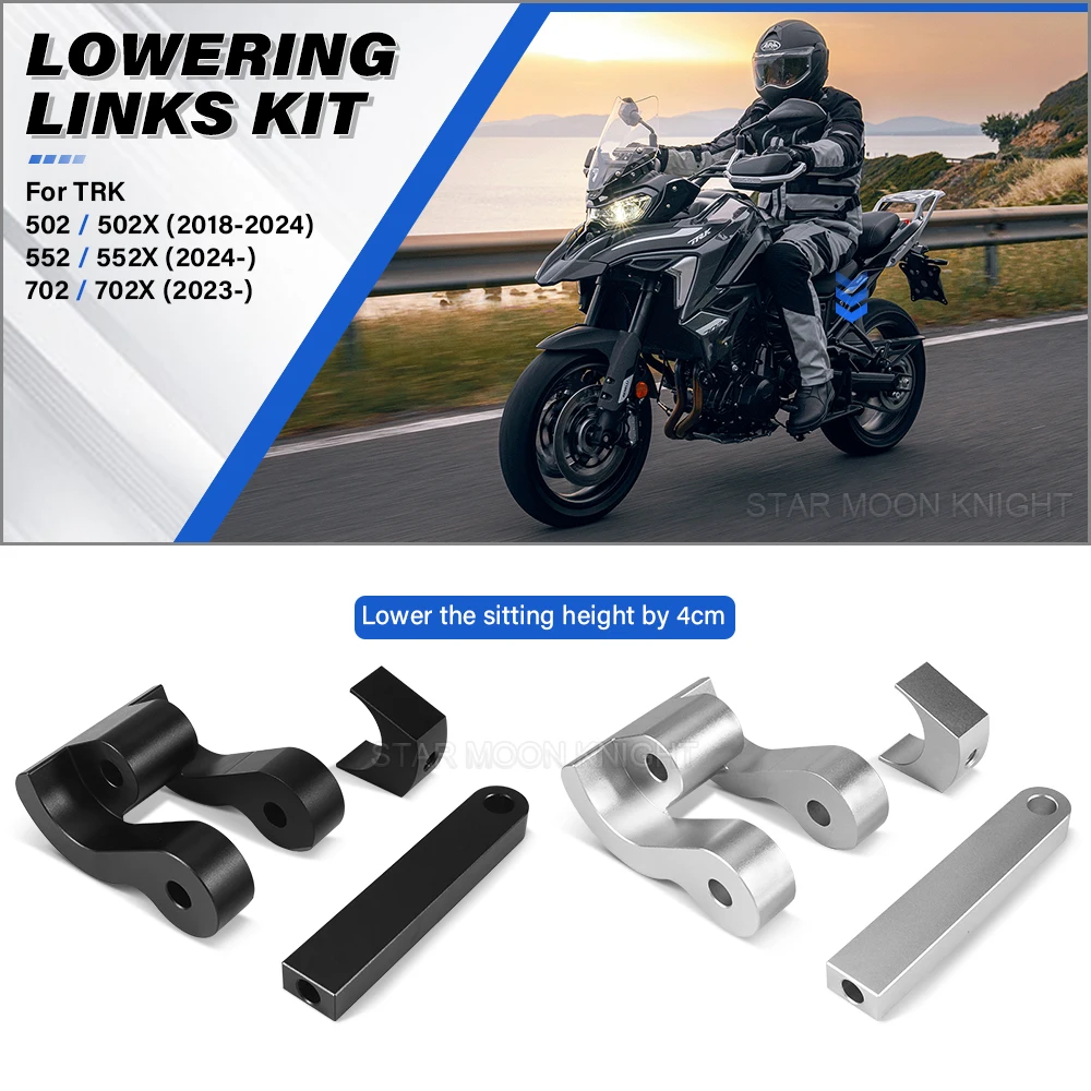 

Rear Lowering Links Kit For Benelli TRK502X 502 702X 702 552 552X Motorcycle Seat Height Reduction CNC Suspension Linkage Parts