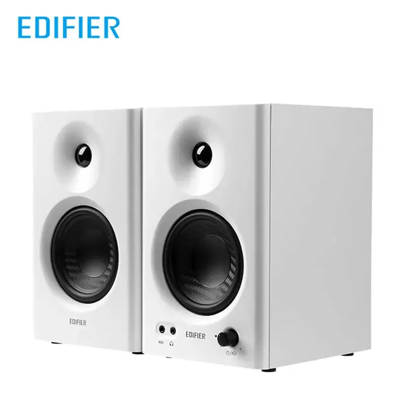 Altavoces Edifier MR4 Studio Monitor 2.0, 42W RMS, Amplificador Clase D Integrado, DSP, Carcasa de Madera, Entradas TRS Balanceadas/AUX/RCA