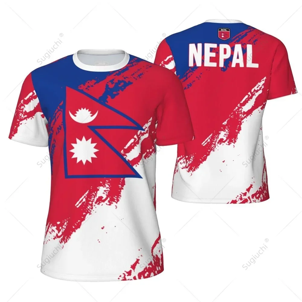 NEPAL Flag 3D Print Sports Quick-dry Breathable Men T-shirt Outdoor Football Jersey Loose Short-sleeve Parent-child Top Clothes