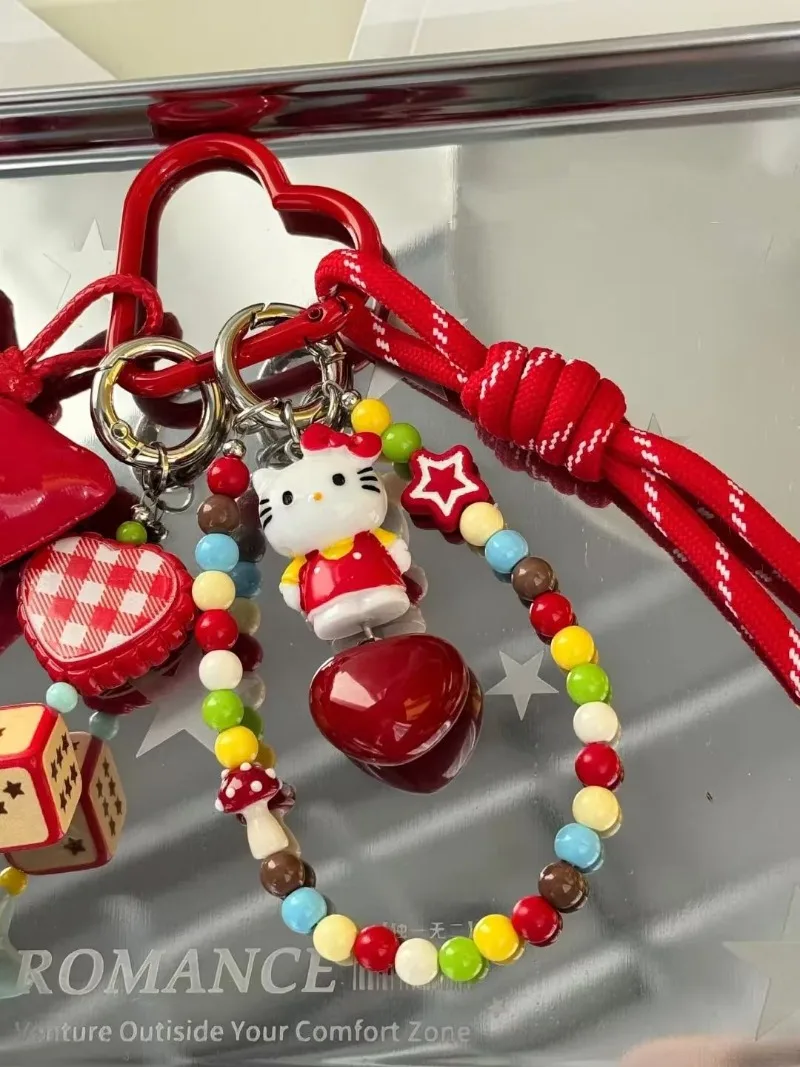 مرحبا كيتي أنيمي Kawaii سانريو Ins الأزياء اليدوية حقيبة قلادة الاكسسوارات لطيف الإبداعية جميل دمية الديكور الهدايا