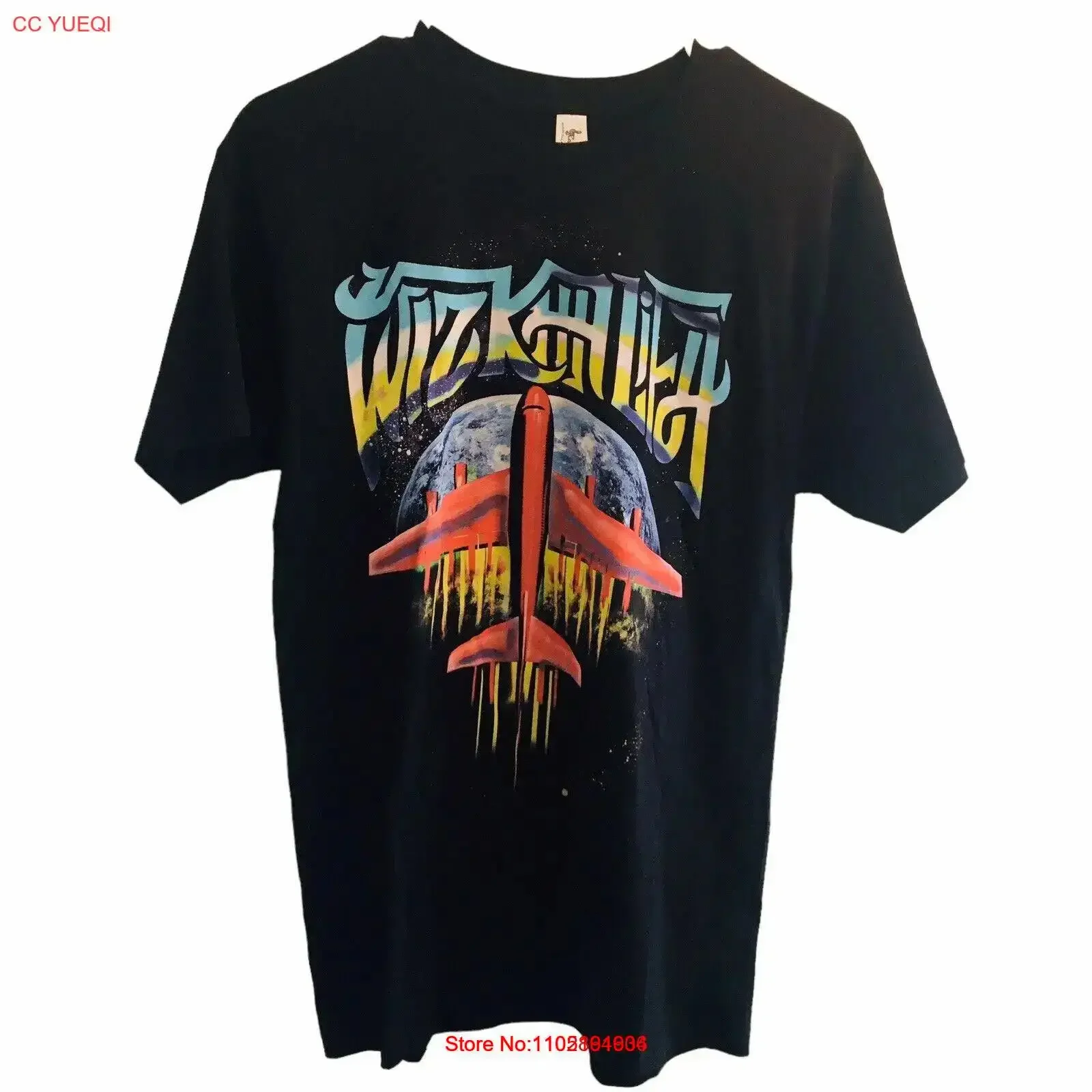 Rap T Shirt Wiz Khalifa Red Airplane Rock Me Sz M Spell Out vintage Washed Comfortable Breathable Versatile Casual Stylish