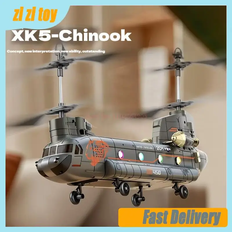 Rhsky Chinook Helicóptero de Controle Remoto Simulação Americana Quadcopter Transporte Pesado Drone de Combate Armado Brinquedo Presente