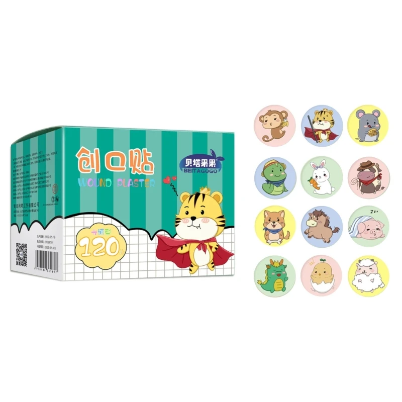120Pcs Round Mini Adhesive Medical Bandages First Aids Kit Breathable Waterproof