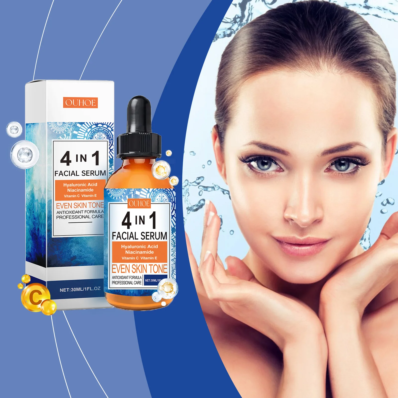 

Face Serum – Brightening Hydrating Antioxidant Even Skin Tone Reduces Fine Lines Boosts Collagen 30ml