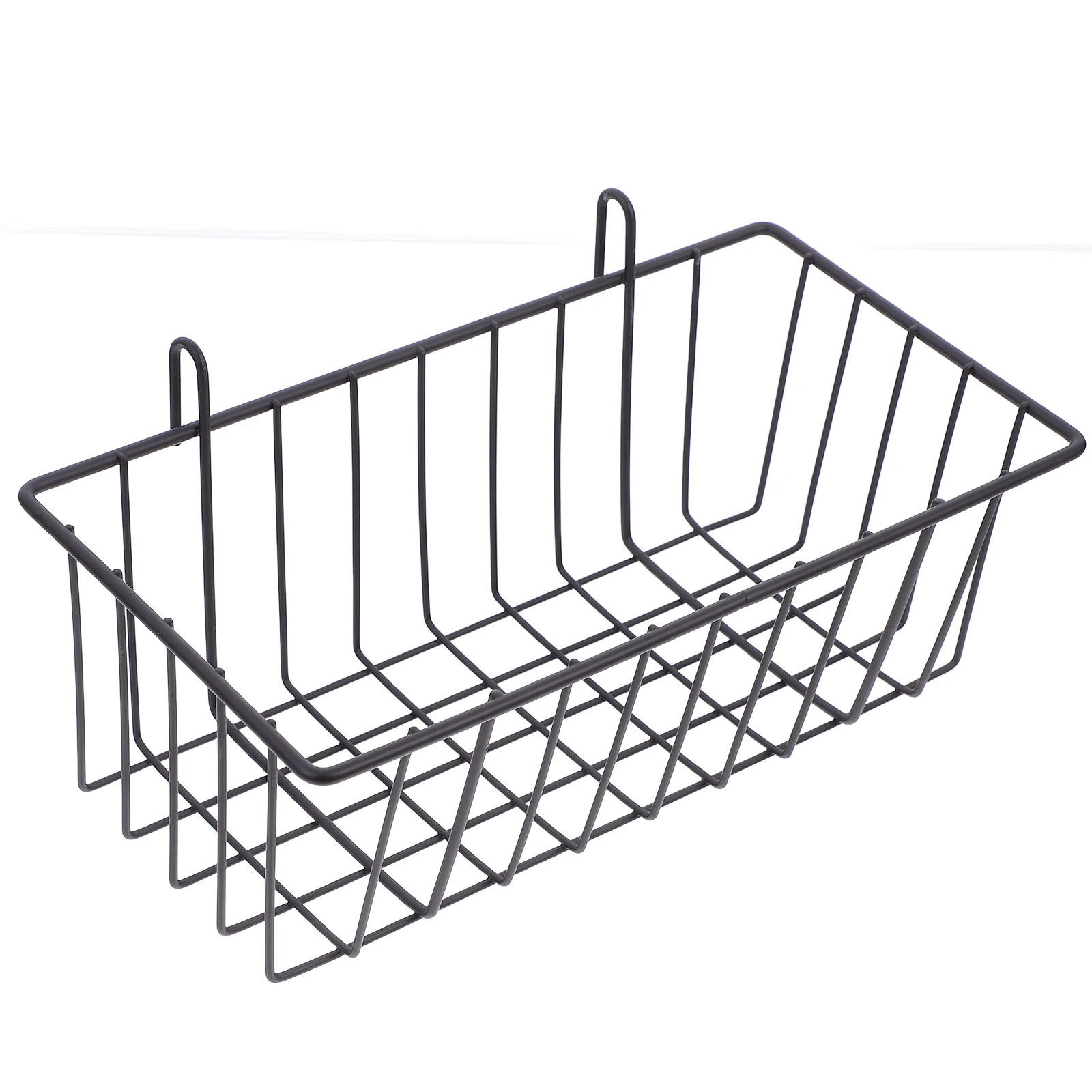 

1pcs Wall Mount Storage Rack Black Medium Iron Bathroom Kitchen Organizer Hanging Wire Basket Shelves Multi Functional Large
