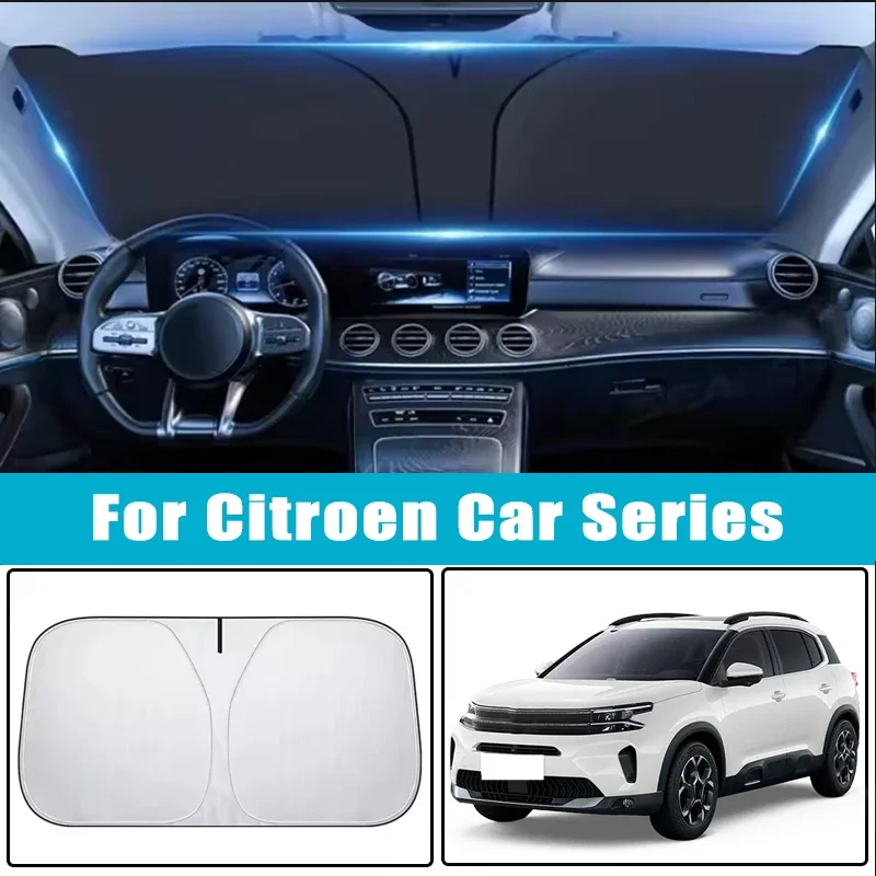 

For Citroen C3 C4 C4L C5 C6 Berlingo Jumpy Picasso DS3 DS4 DS Car Sun Visor Windshield Sunshade Heat Insulation Auto Accessories