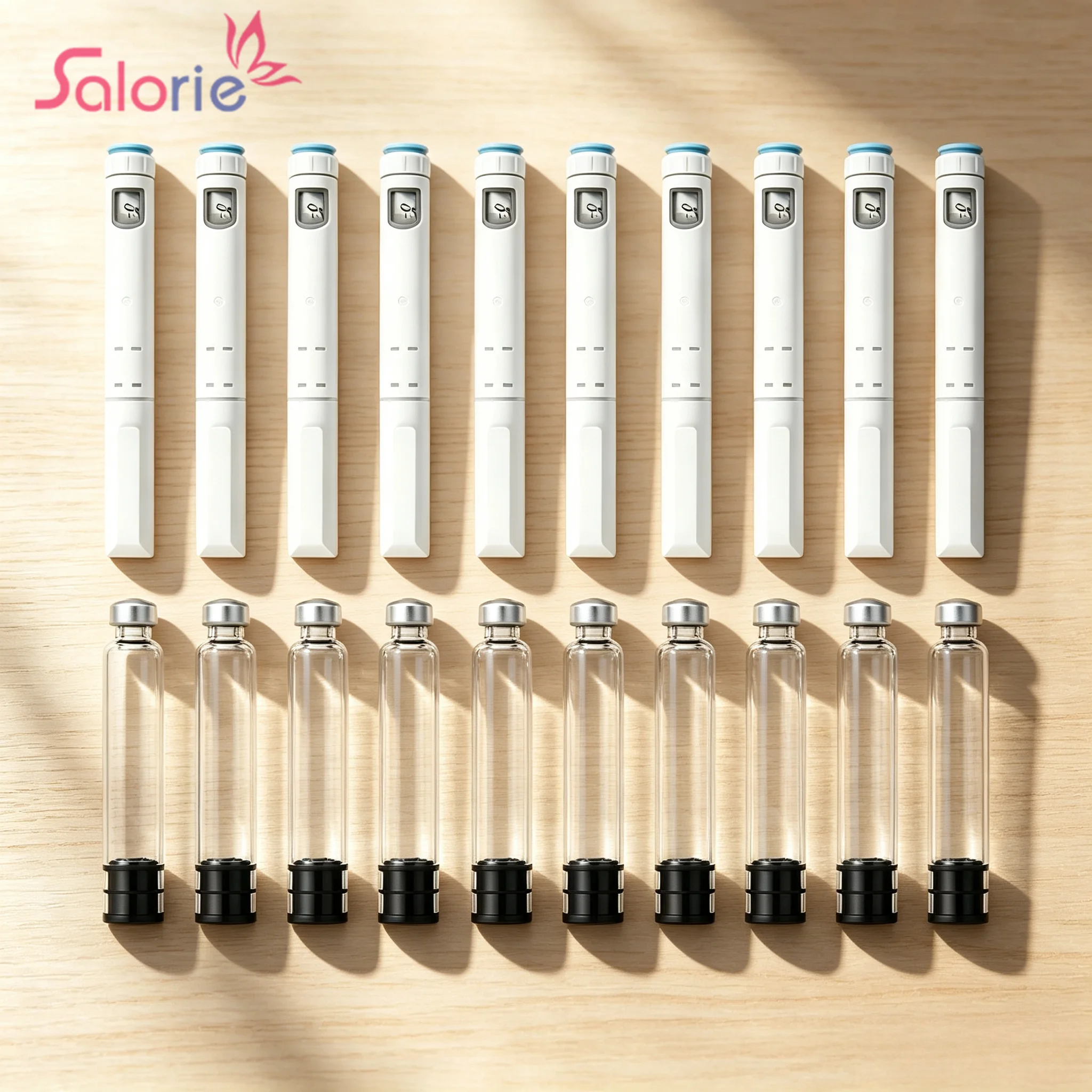 5/10 sets Disposable Insulin Injection Pen Dose Control Auto Injector Pens with 3ml Empty Pen Cartridge Bottle Individually Pack