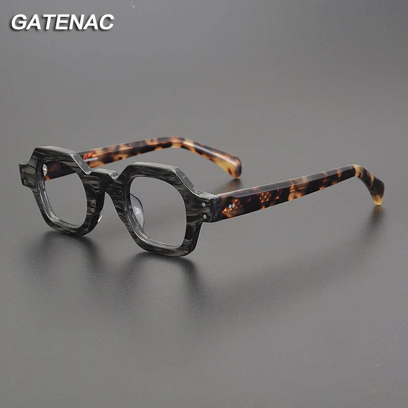 Vintage Acetate Glasses Frame Men Japan Retro Prescription Myopia Eyeglasses Frame Women Handmade Luxury Brand Designer Eyewear