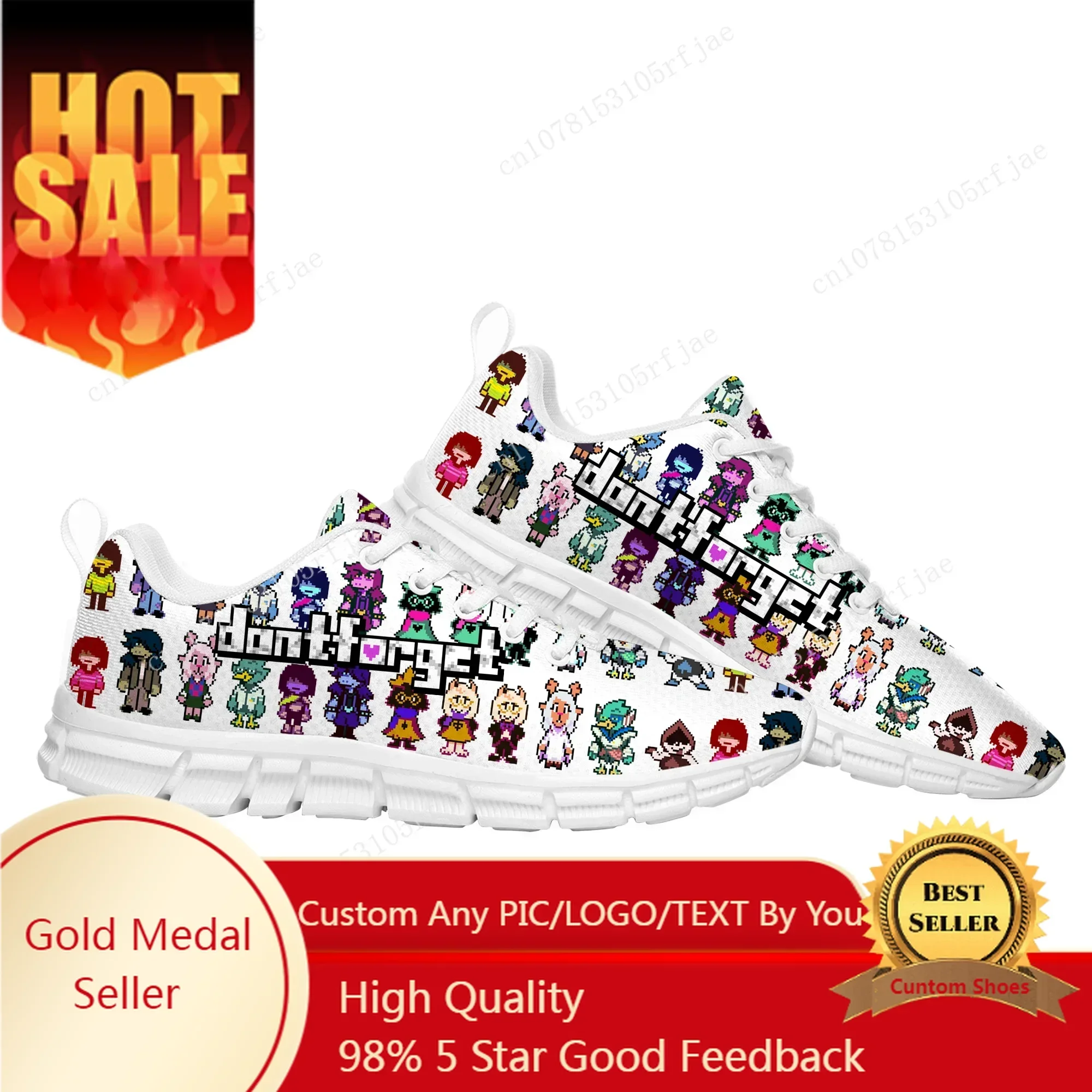 Deltarune Sports Custom Shoes Cartoon Game Mens Womens  Fashion Sneaker Tailor Made Couple Built Shoes