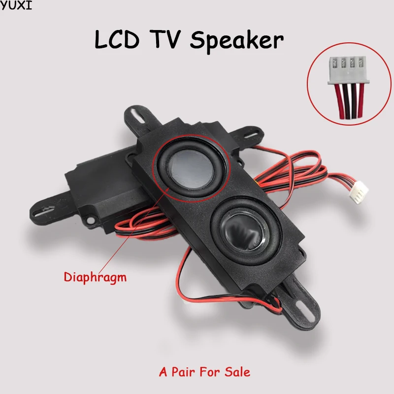 YUXI 2PCS LCD TV Speaker For 8 Euros 10W Built-in Speaker Pair With Plug Cable