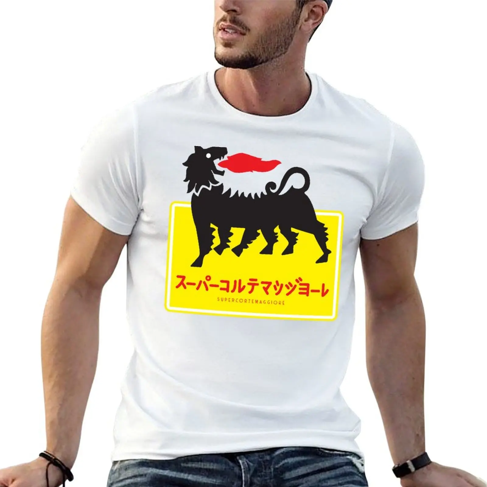 

agip supercortemaggiore T-Shirt cotton t shirts high quality man graphic t shirt cotton t shirt man T-shirt