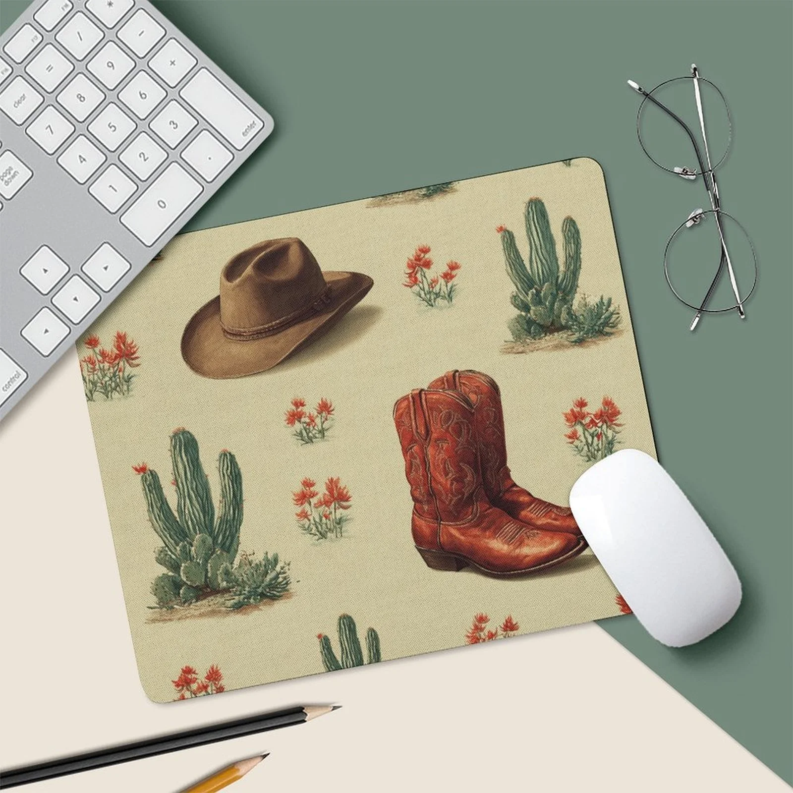 

Коврик для мыши Western Cactus Desert, нескользящий, с резиновой основой, для ПК, ноутбука, офиса, игр