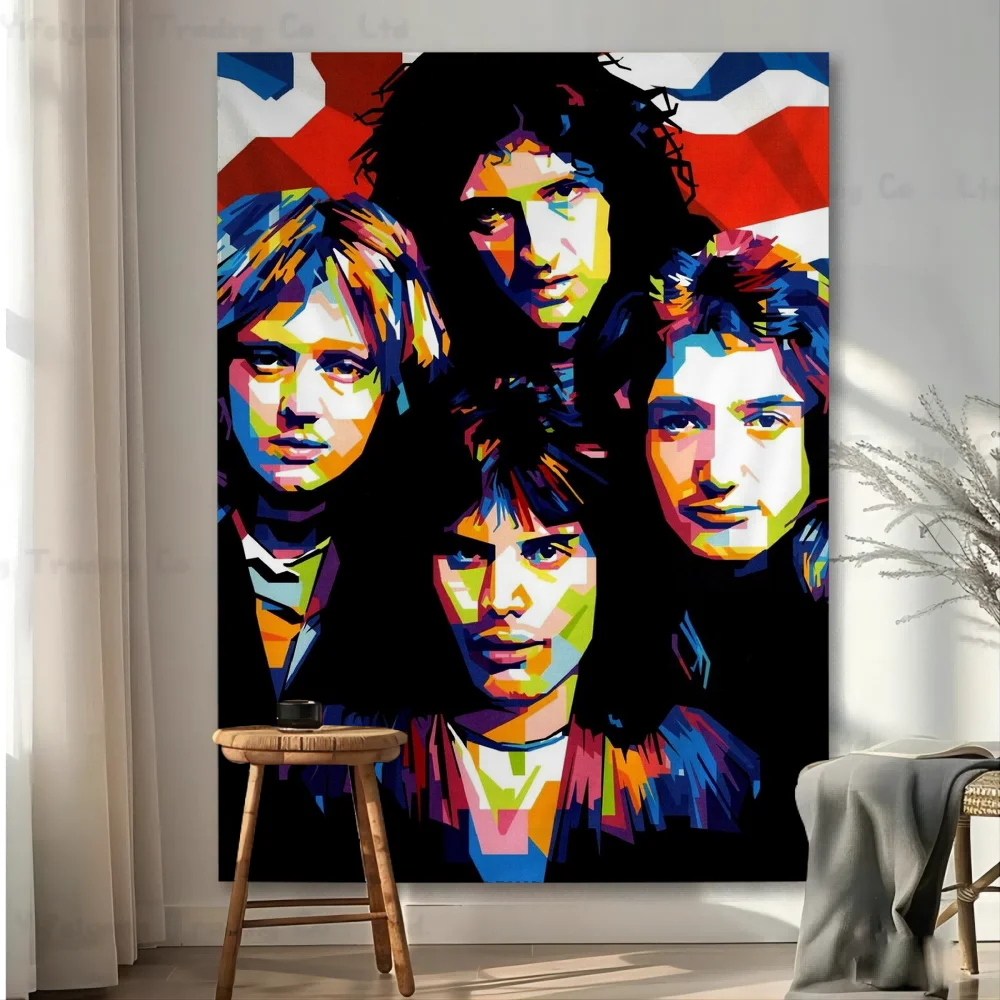 

Queen Band Music Whitepaper DIY Wall Tapestry Hanging Tarot Hippie Wall Rugs Dorm Home Decor