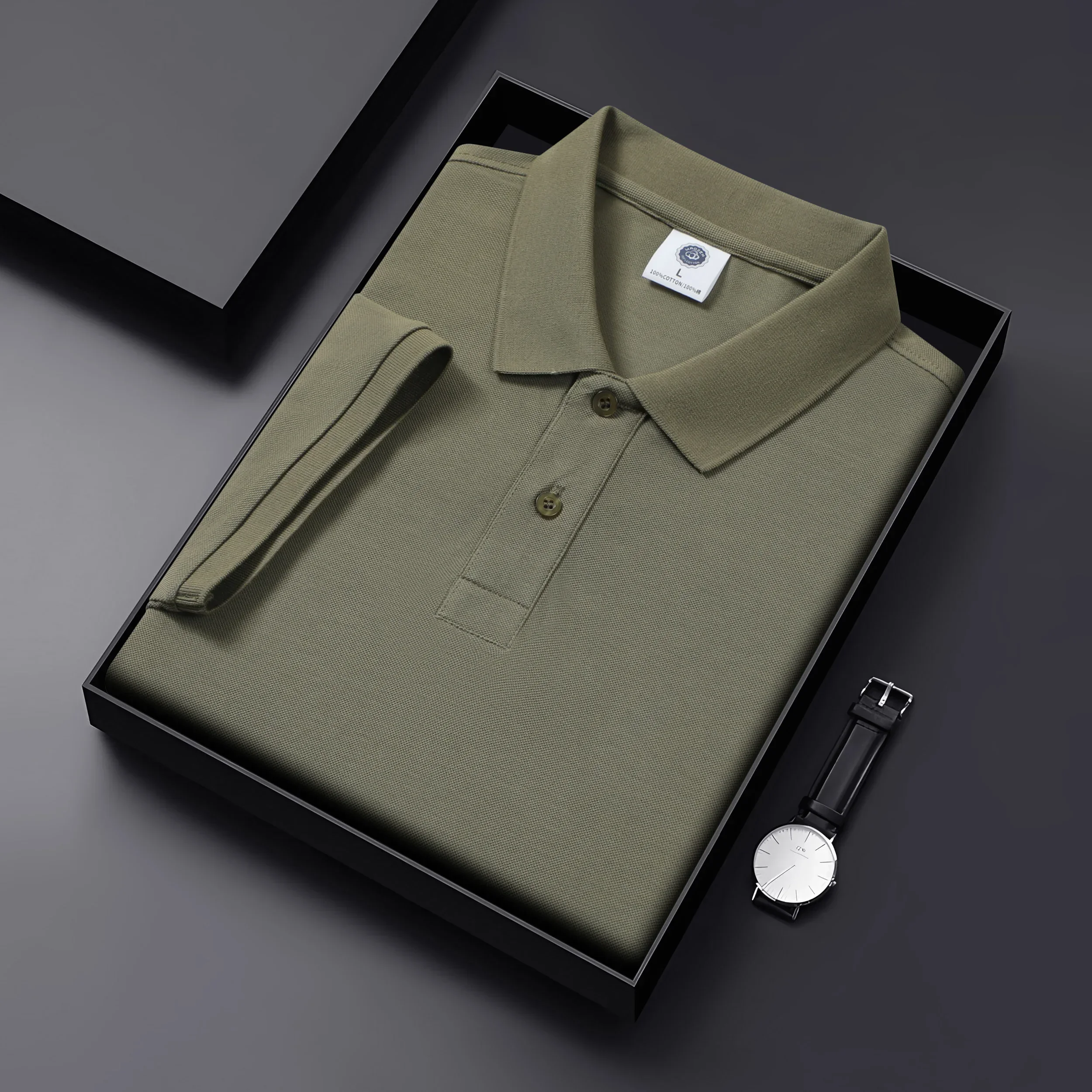 

Men's Polo Shirt Pure Cotton Business Women Casual High-quality Short Sleeves T Shirts Summer Casual Tops Factory Direct Sales