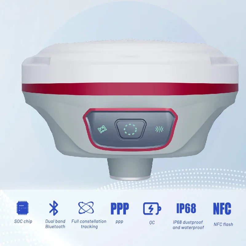 Imagem -02 - Sino T10 Rtk Portátil Totalmente Funcional 1590 Canais Super Rádio Integrado Pode Modificar o Idioma Usado para Levantamento de Engenharia