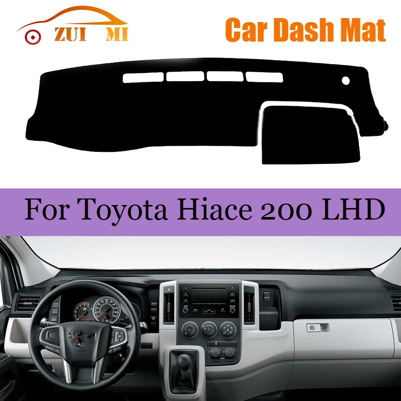 

ZUIMI Dashboard Cover Dash Mat Dashmat For Toyota Hiace 200 LHD RHD Dash Board Cover Pad Sun Shade