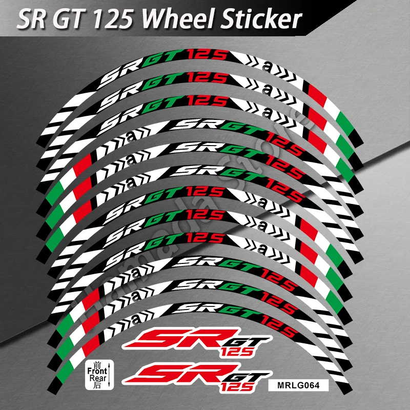 Motorcycle Wheel Rim Sticker Reflective Hub Stripe Tape Accessories Waterproof  Decal For Aprilia SRGT125 SR GT 125 2021 or 2023