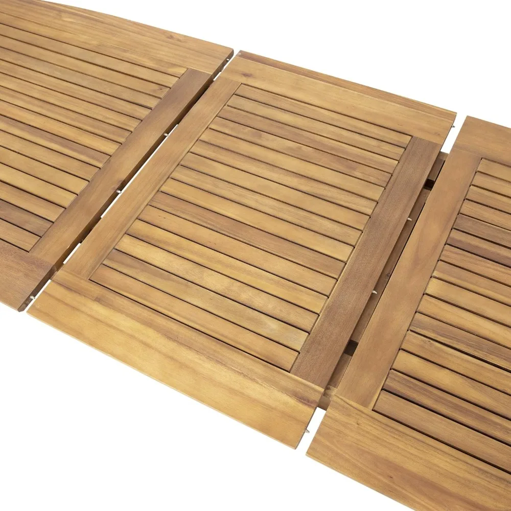Outdoor Acacia Wood Expandable Dining Table, Teak