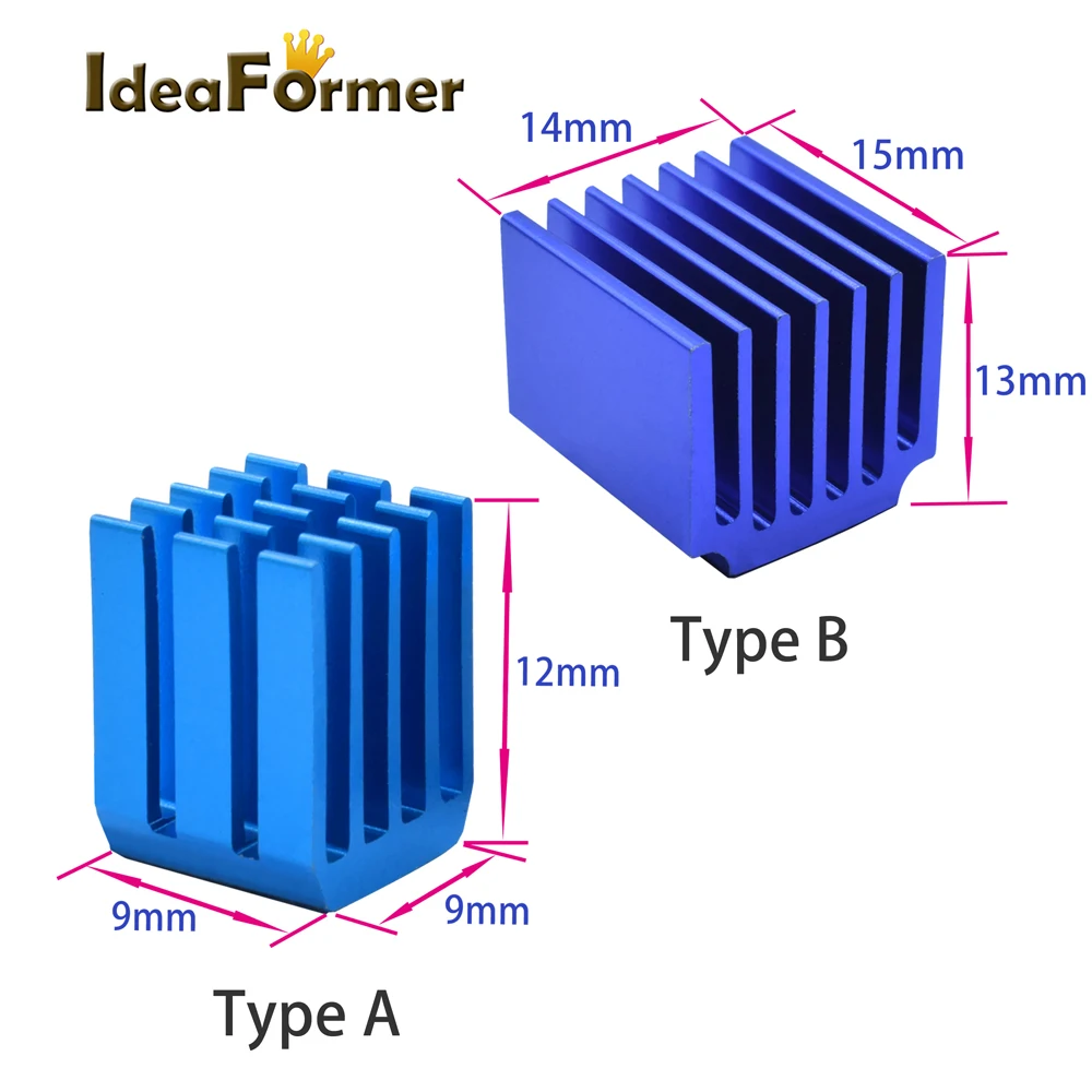 Dissipateur thermique pour moteur pas à pas d\'imprimante 3D, dissipateur thermique pour TMC2100 LV8729 DRV8825