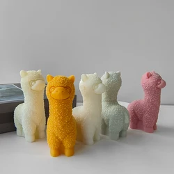 3D Alpaca Silicone Mold DIY Aromatherapy Candle Plaster Drip Gel Decoration Mould Cute Alpaca Gypsum Form Home Decor Crafts