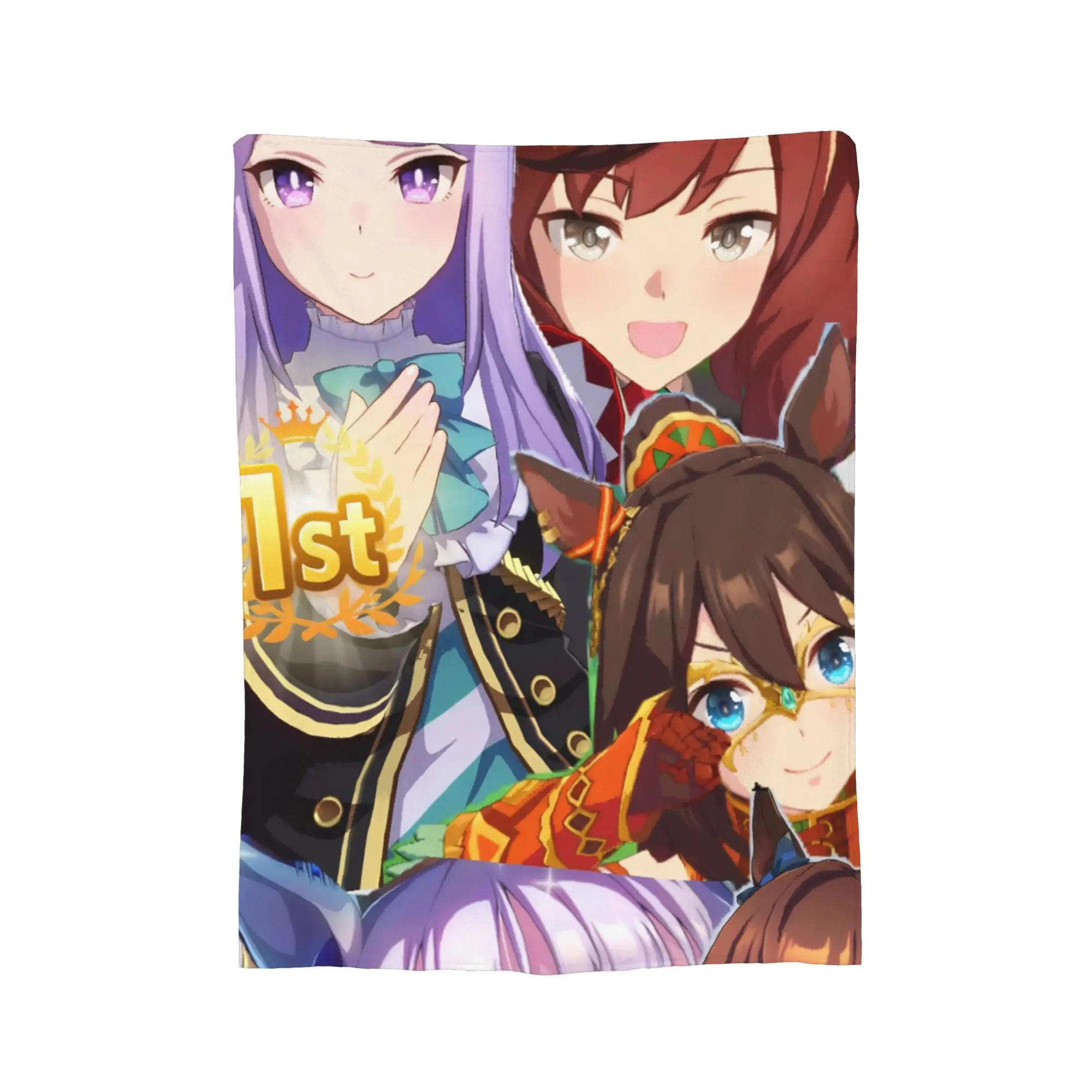 Umamusume جميلة ديربي أنيمي بطانية الترا لينة رمي البطانيات لغرفة المعيشة 50x60 بوصة متعددة الحجم رميات وبطانيات