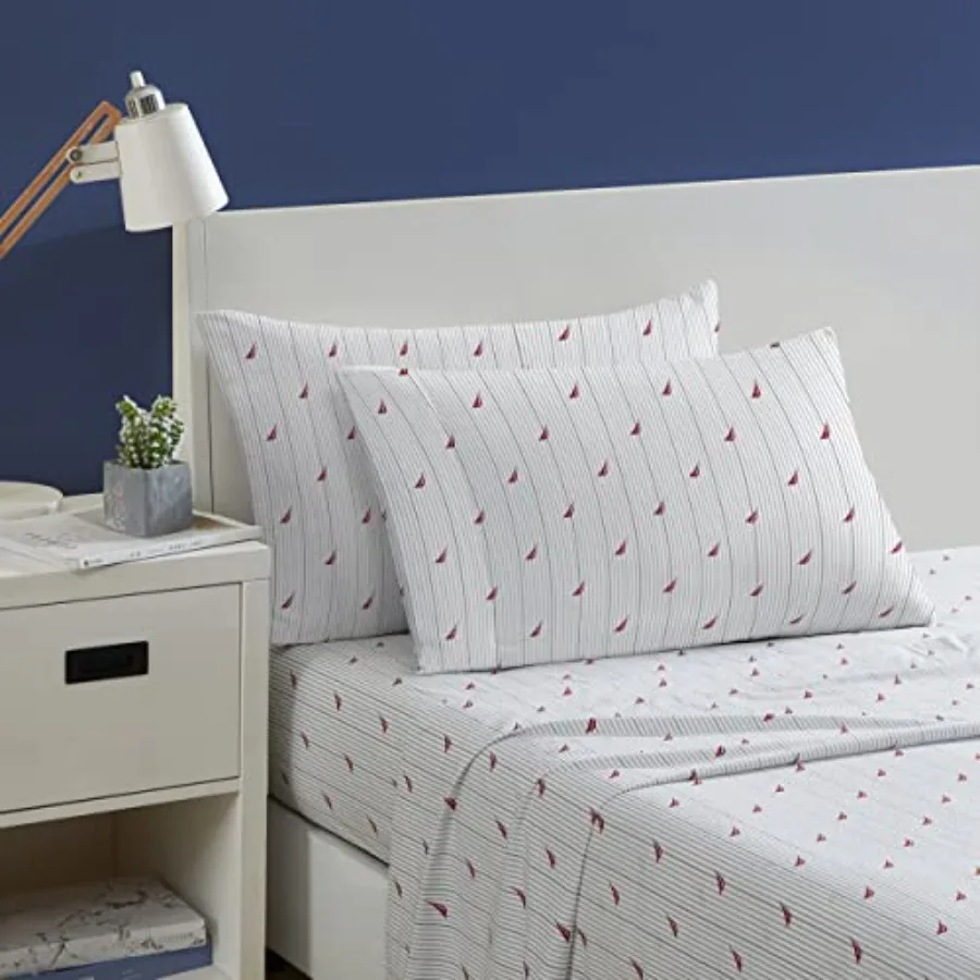 Size Sheet Set Crisp and Tailo Cooling Sheets with a Smooth Cotton Percale Lightweight Feel - Bed Sheets with Matching Pillowca