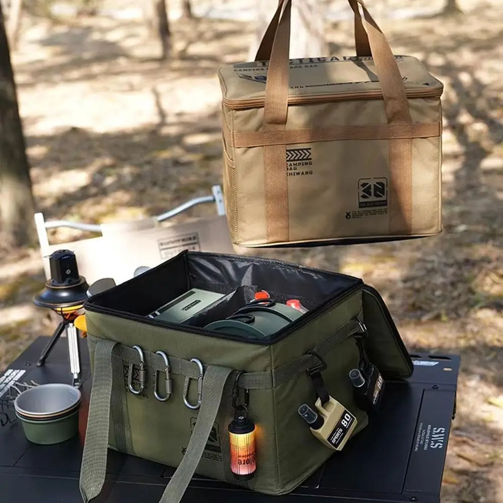 

Outdoor Picnic Bag Waterproof Camping Travel Organizer Bag Thermal Cooler Lunch Box Portable Food Large Capacity Storage Bag