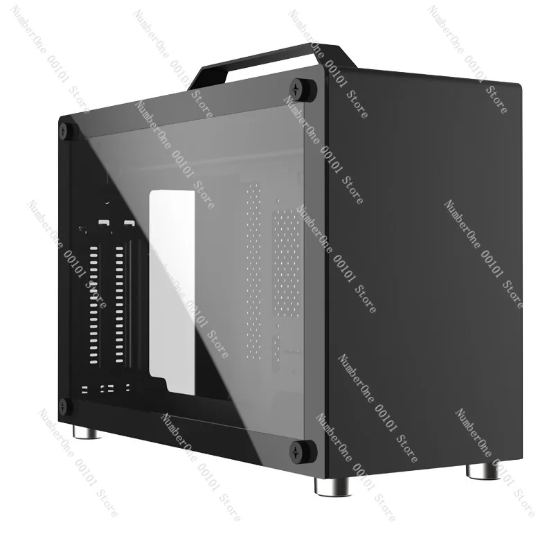 A4 black side transparent strap with carrying C-port thickened aluminum outer cover mesh aluminum side panel GU7ITX small