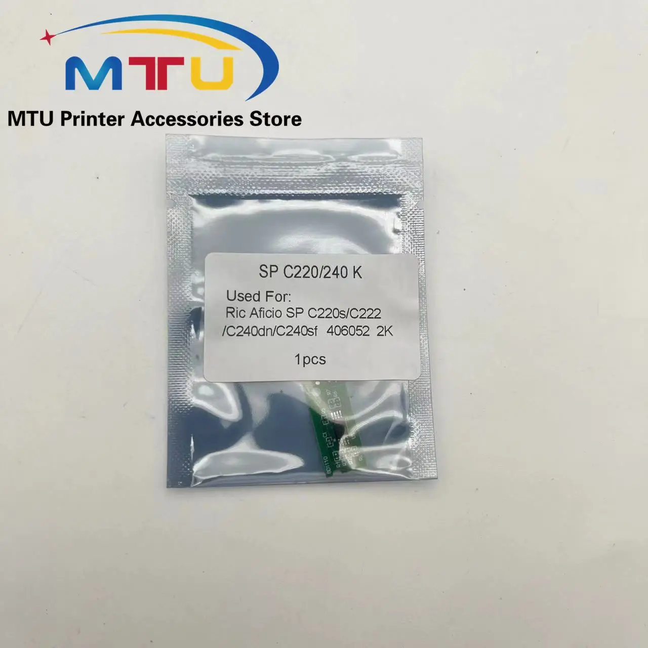 8PCS Toner Chip Cartridge  for Ricoh Aficio SPC220  C220 C222 C240 C222 C240  C240dn C240sf Reset 2sets